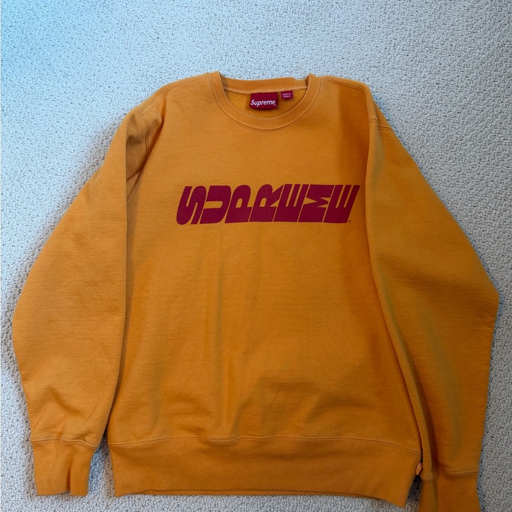 Supreme Bold Graphic Orange Crewneck Sweater